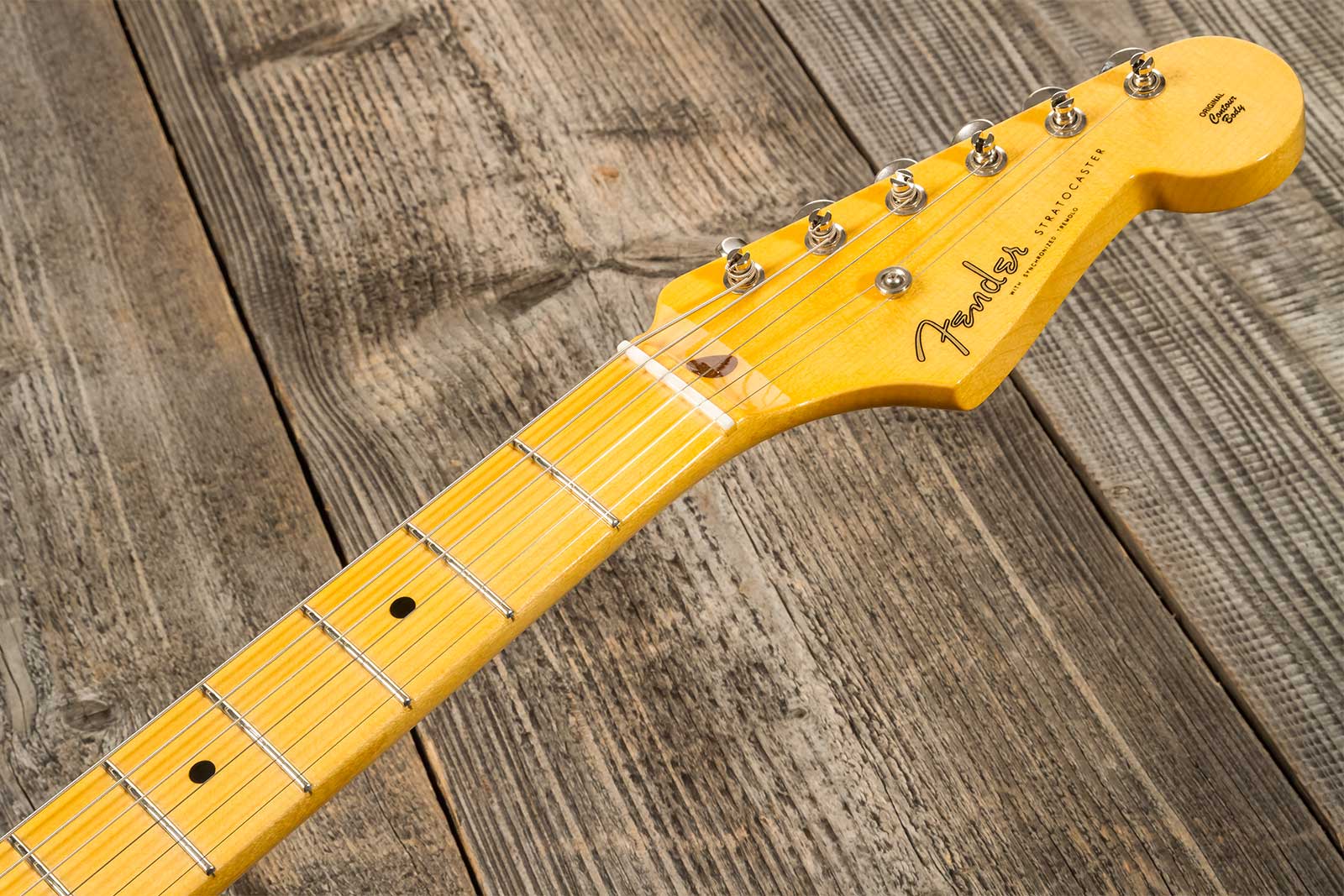 Fender Custom Shop Strat 1954 70th Anniv. 3s Trem Mn #xn4597 - Time Capsule Wide Fade 2-color Sunburst - Str shape electric guitar - Variation 7