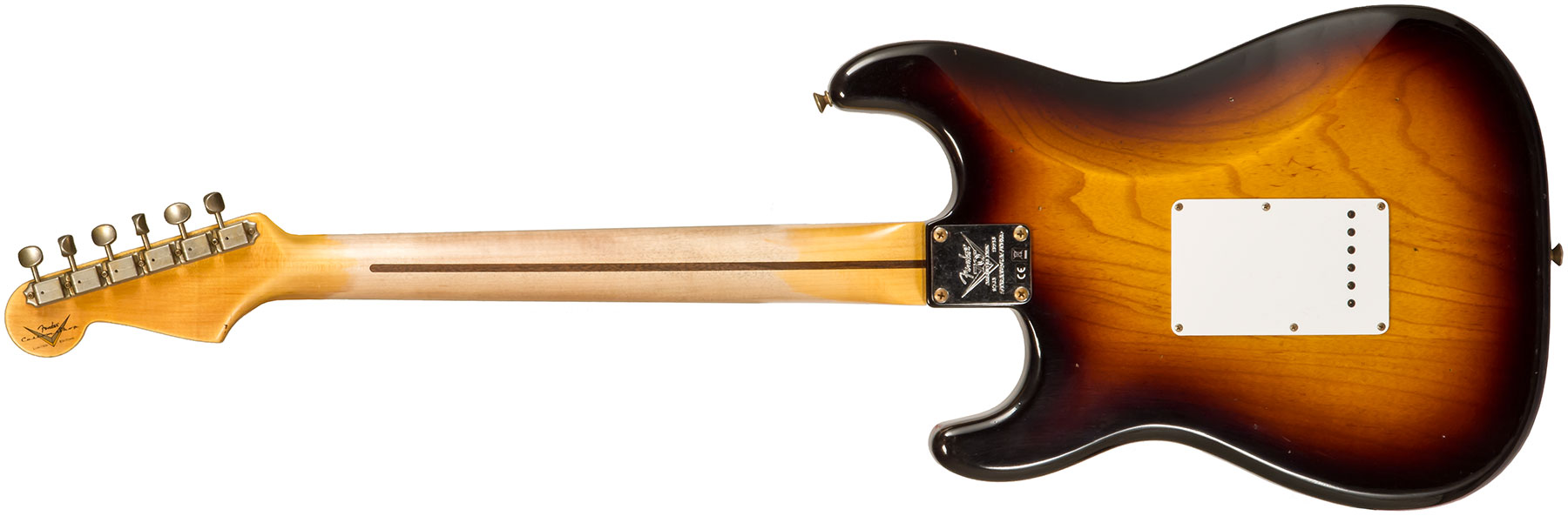 Fender Custom Shop Strat 1954 70th Anniv. 3s Trem Mn #xn4858 - Journeyman Relic 2-color Sunburst - Str shape electric guitar - Variation 1