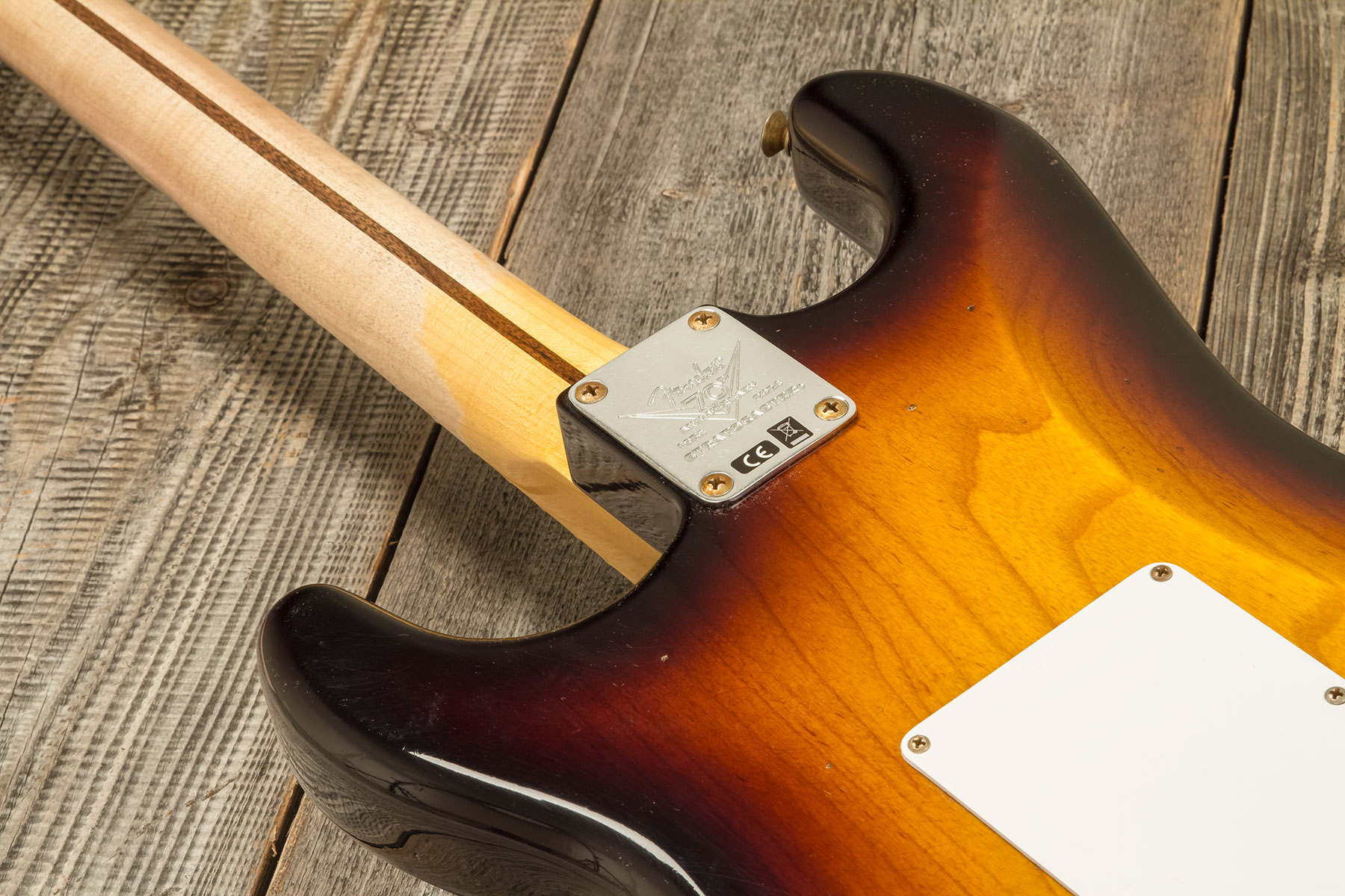 Fender Custom Shop Strat 1954 70th Anniv. 3s Trem Mn #xn4858 - Journeyman Relic 2-color Sunburst - Str shape electric guitar - Variation 6
