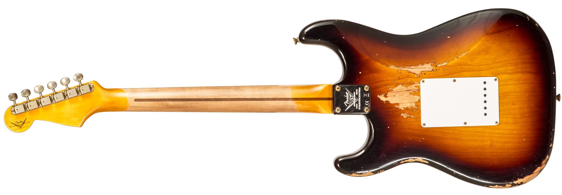Fender Custom Shop Strat 1954 70th Anniv. 3s Trem Mn #xn4887 - Heavy Relic 2-color Sunburst - Str shape electric guitar - Variation 2
