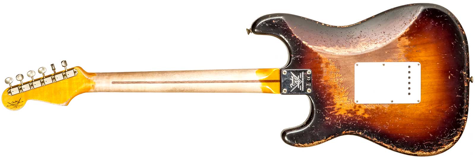 Fender Custom Shop Strat 1954 70th Anniv. Mn #xn4378 - Super Heavy Relic 2-color Sunburst - Str shape electric guitar - Variation 1