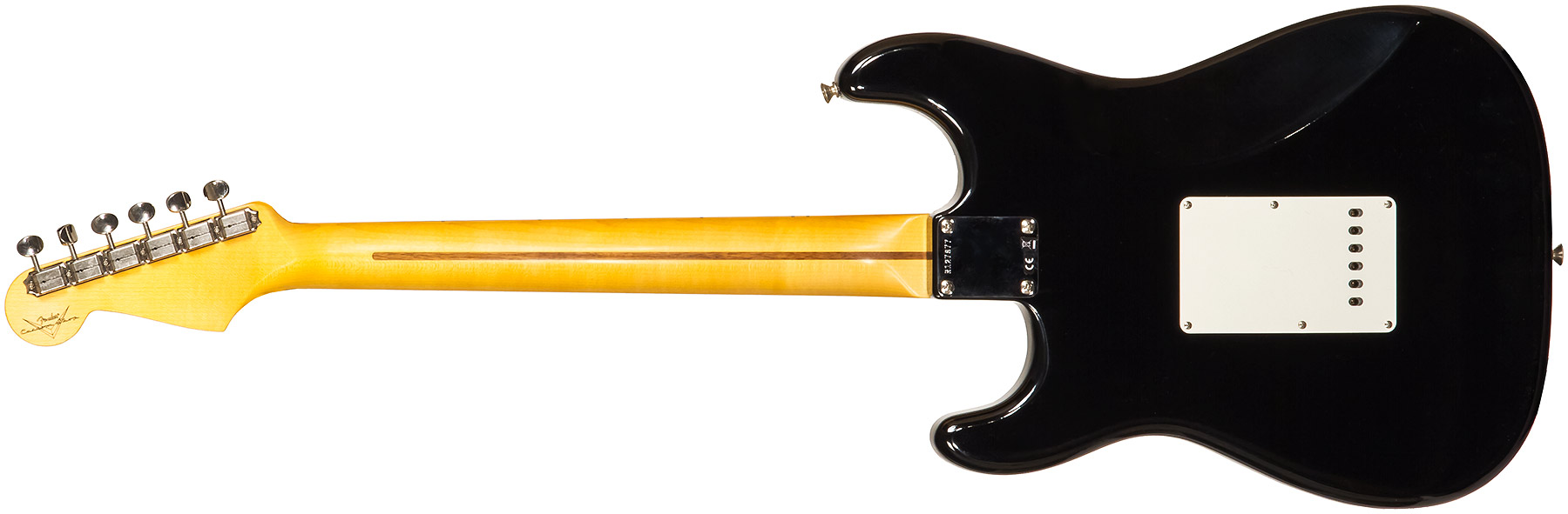 Fender Custom Shop Strat 1955 3s Trem Mn #r127877 - Closet Classic Black - Str shape electric guitar - Variation 1