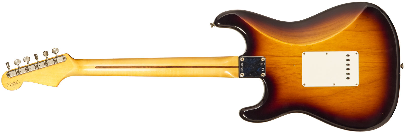Fender Custom Shop Strat 1955 3s Trem Mn #r130058 - Journeyman Relic 2-color Sunburst - Str shape electric guitar - Variation 2
