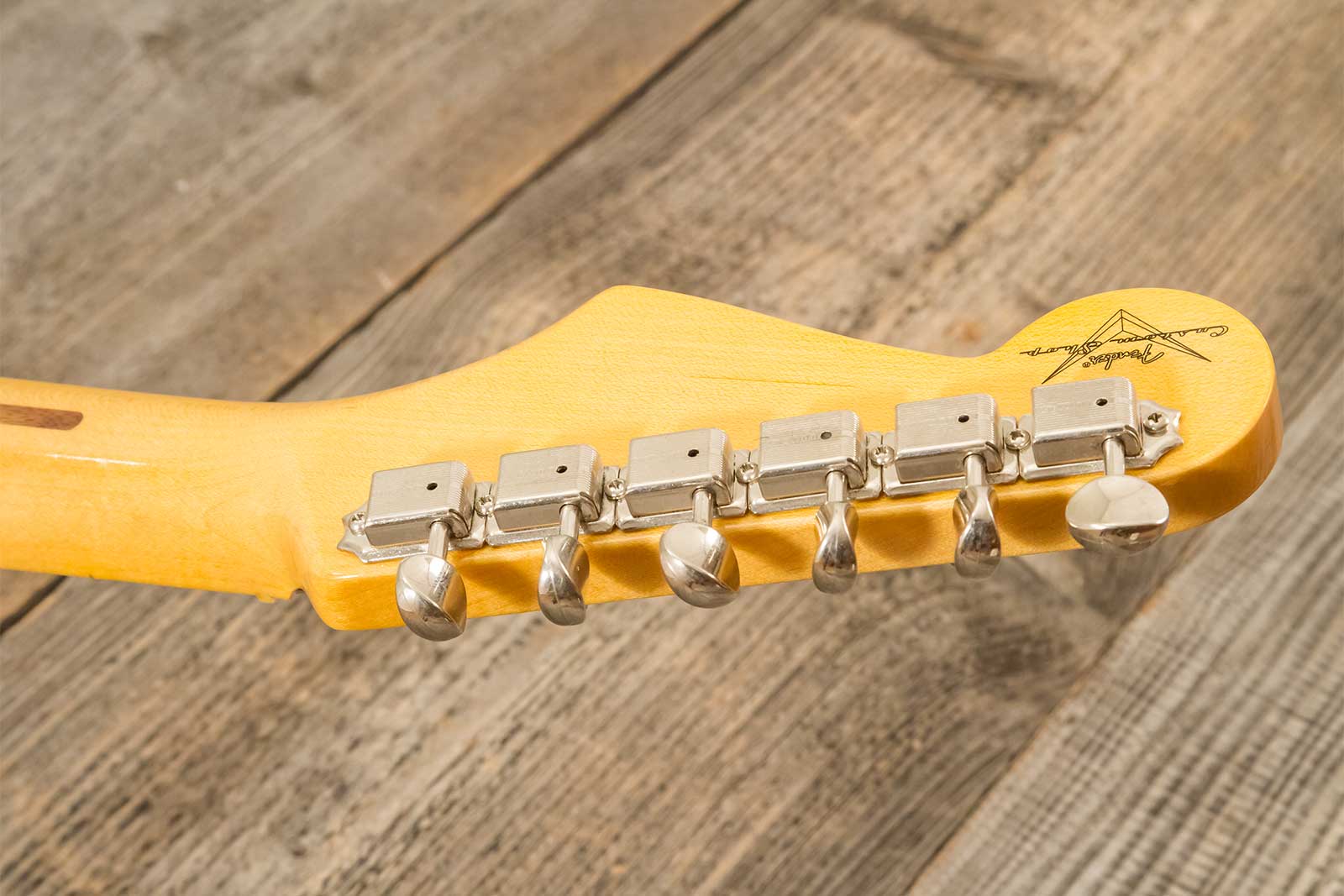 Fender Custom Shop Strat 1955 Vintage Custom Hardtail 3s Ht Mn #r142055 - Time Capsule 2-color Sunburst - Str shape electric guitar - Variation 12