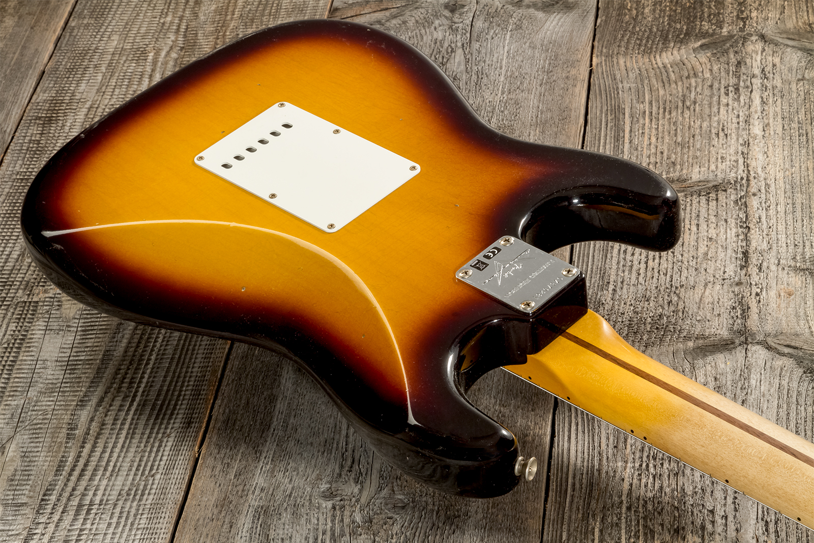 Fender Custom Shop Strat 1956 3s Trem Mn #cz570281 - Journeyman Relic Aged 2-color Sunburst - Str shape electric guitar - Variation 5