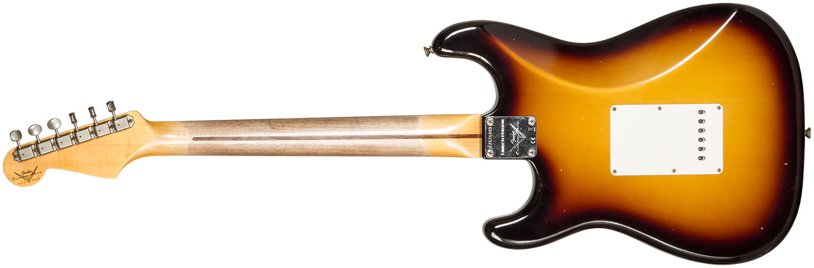 Fender Custom Shop Strat 1956 3s Trem Mn #cz575333 - Journeyman Relic 2-color Sunburst - Str shape electric guitar - Variation 1