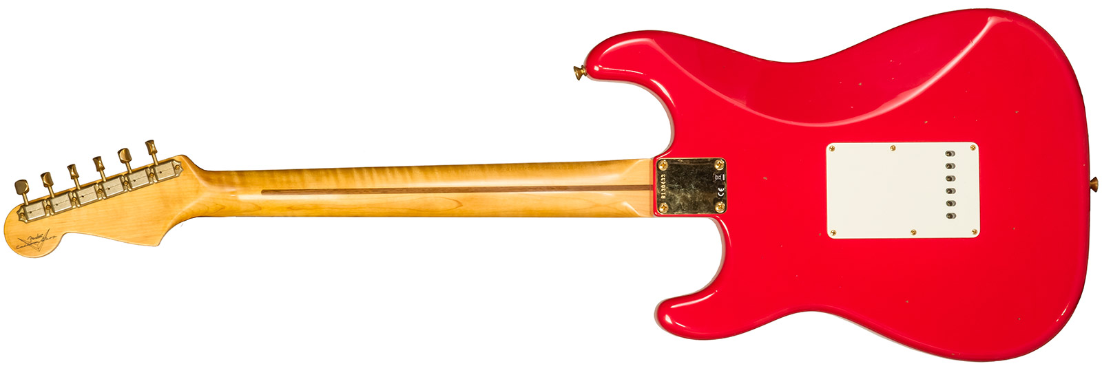 Fender Custom Shop Strat 1956 3s Trem Mn #r130433 - Journeyman Relic Fiesta Red - Str shape electric guitar - Variation 1