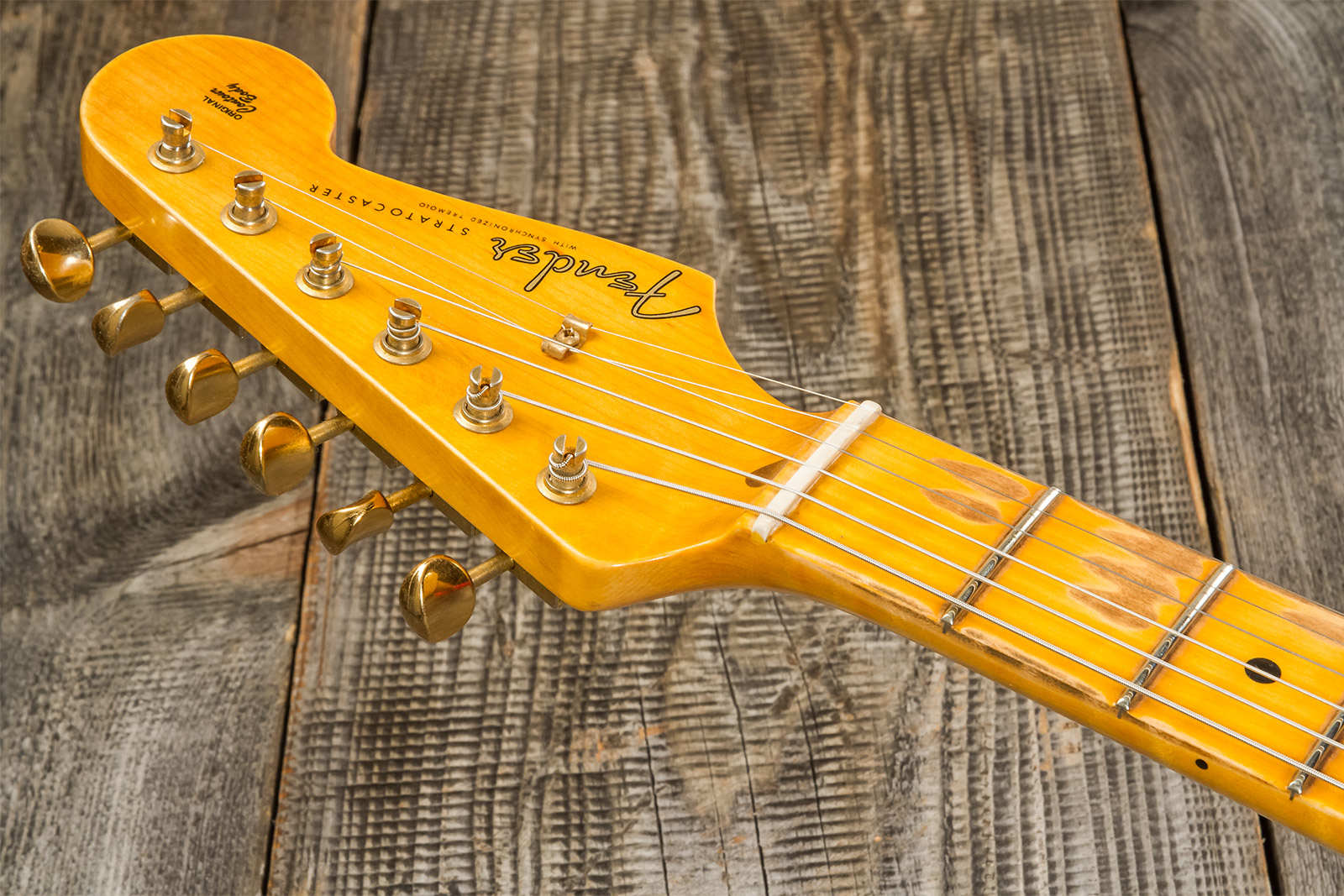 Fender Custom Shop Strat 1956 3s Trem Mn #r130433 - Journeyman Relic Fiesta Red - Str shape electric guitar - Variation 7