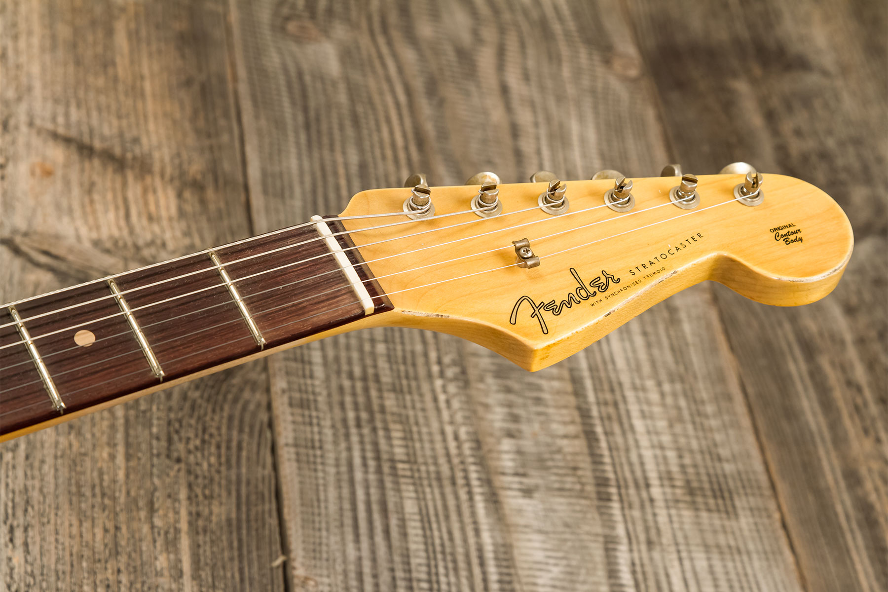Fender Custom Shop Strat 1956 3s Trem Rw #r134776 - Relic Natural Blonde - Str shape electric guitar - Variation 9