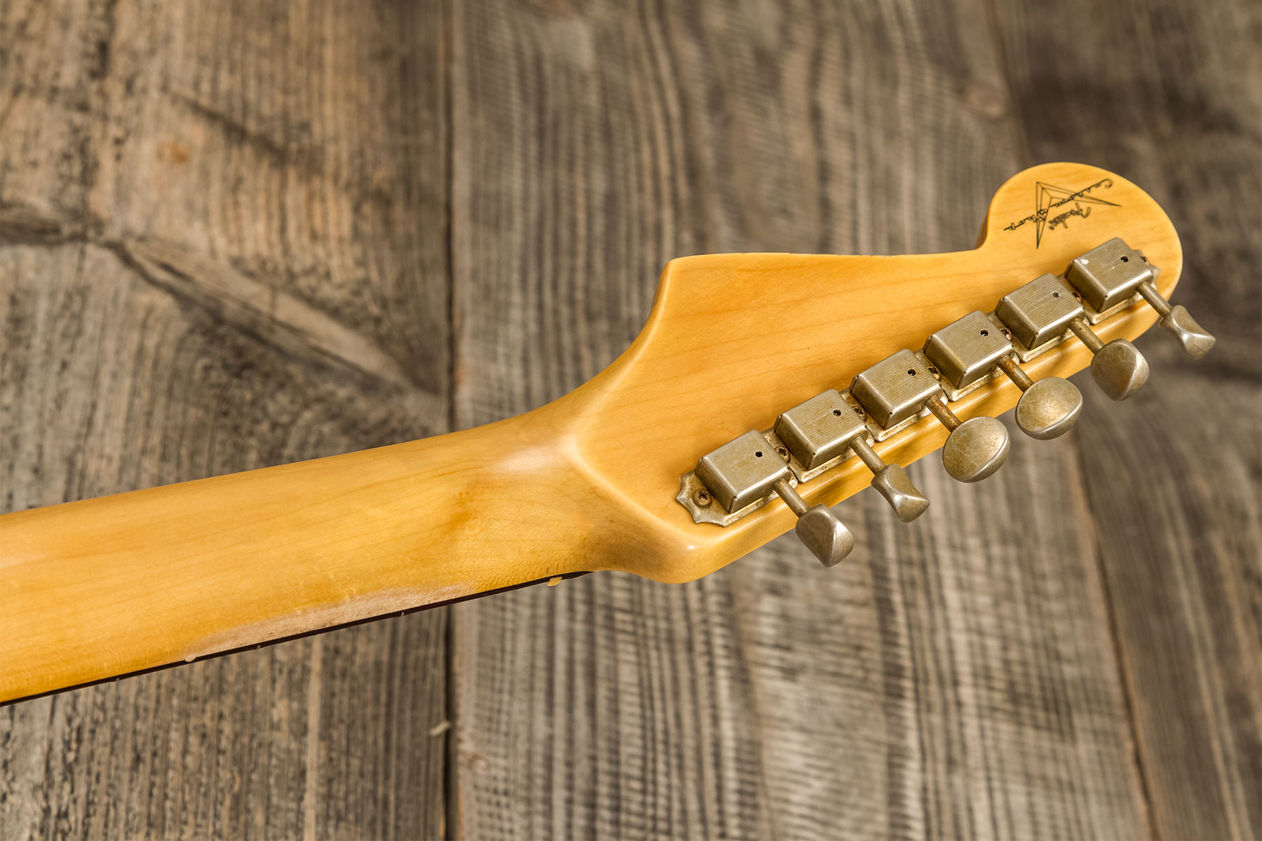 Fender Custom Shop Strat 1956 3s Trem Rw #r134776 - Relic Natural Blonde - Str shape electric guitar - Variation 10