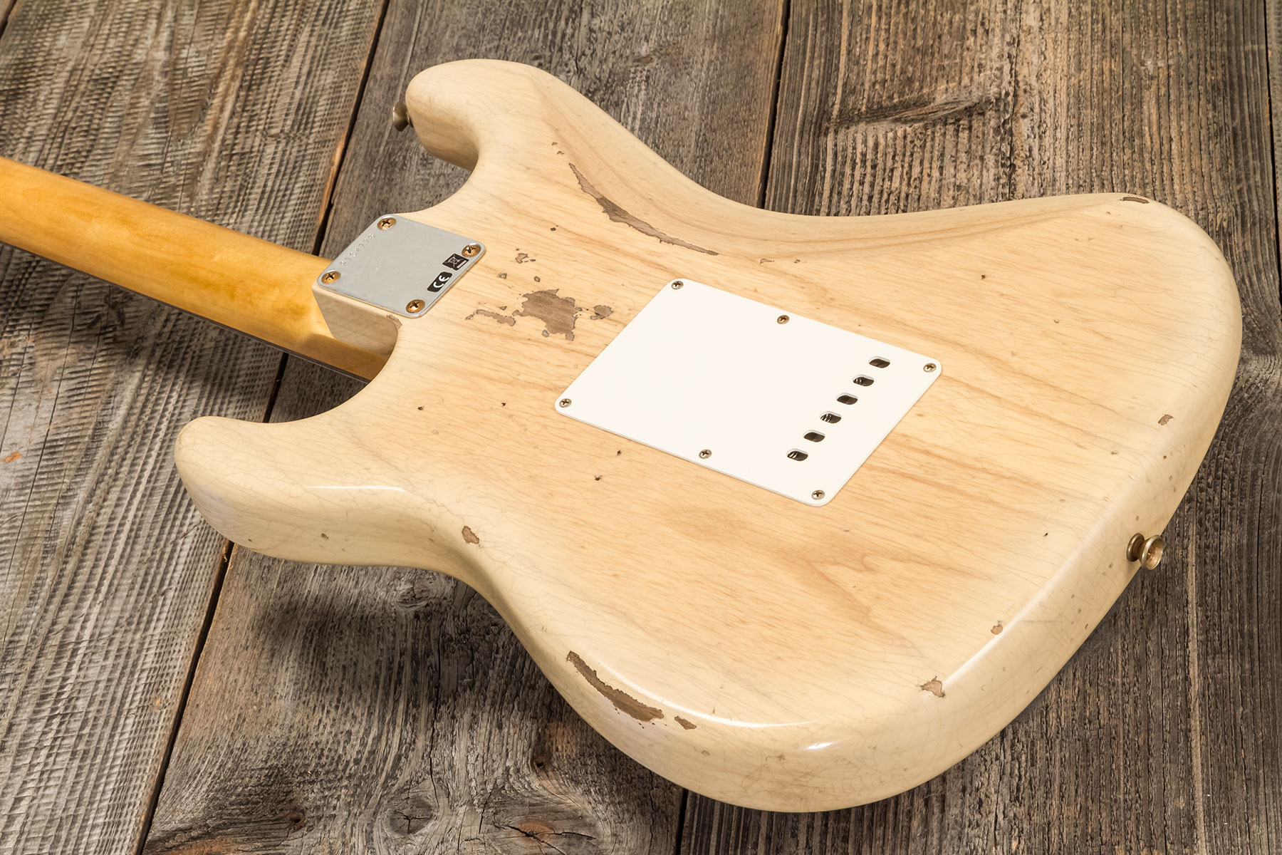 Fender Custom Shop Strat 1956 3s Trem Rw #r134776 - Relic Natural Blonde - Str shape electric guitar - Variation 7