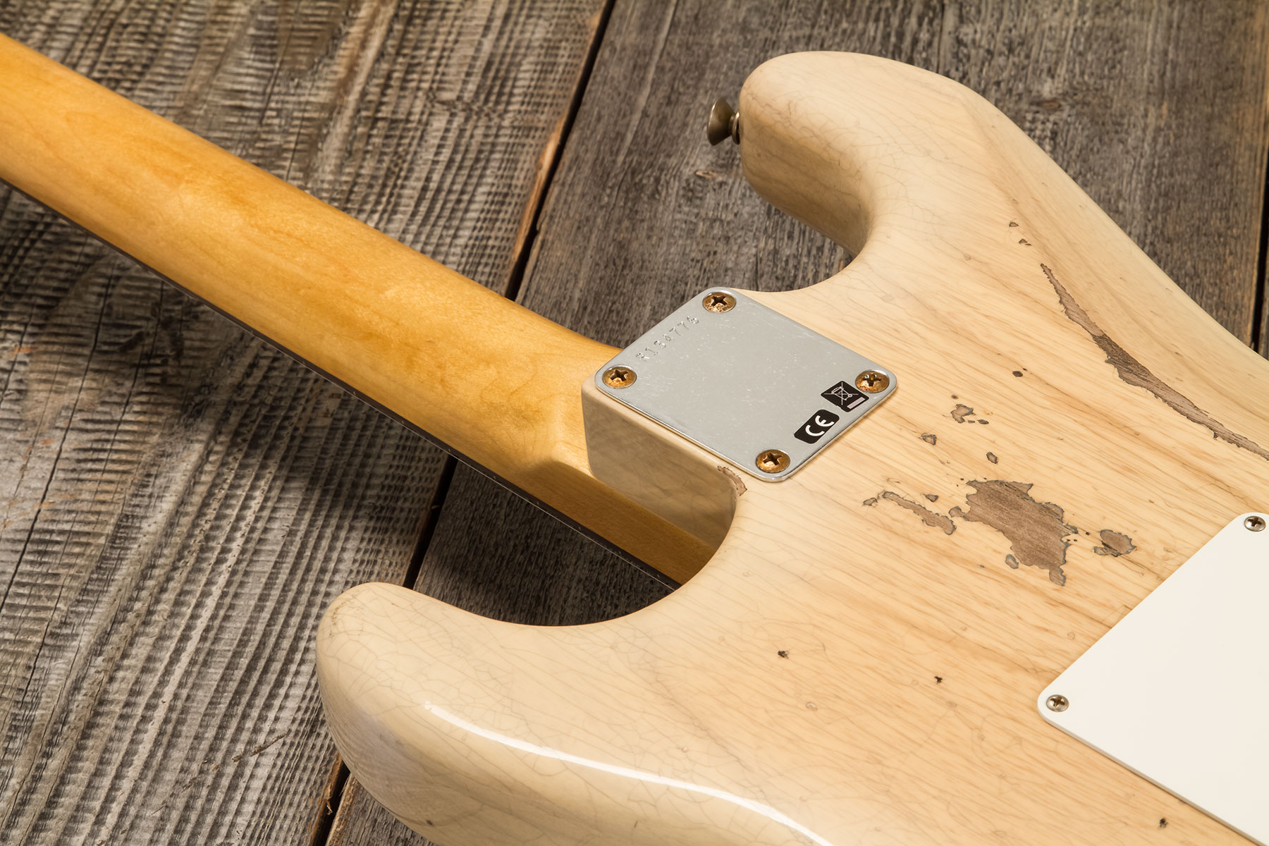 Fender Custom Shop Strat 1956 3s Trem Rw #r134776 - Relic Natural Blonde - Str shape electric guitar - Variation 8