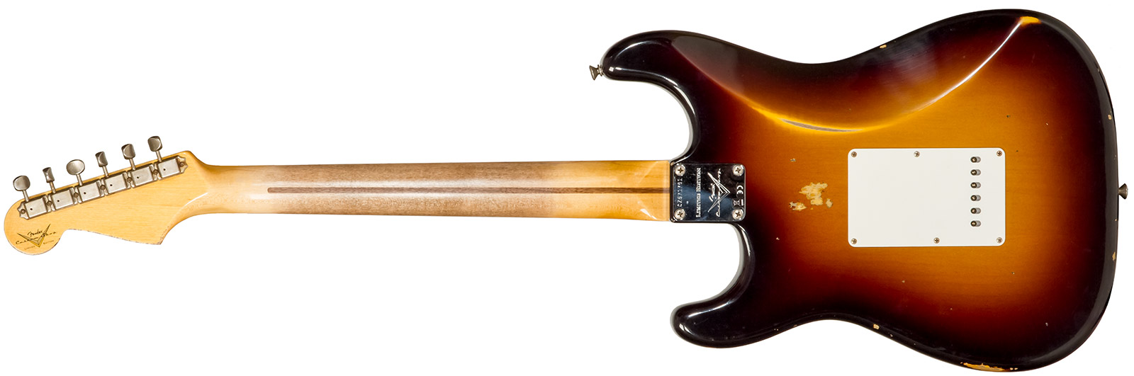 Fender Custom Shop Strat 1957 3s Trem Mn #cz571791 - Relic Wide Fade 2-color Sunburst - Str shape electric guitar - Variation 1