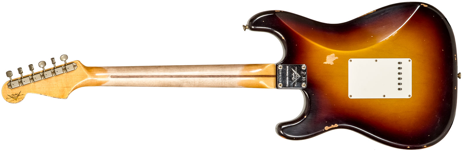 Fender Custom Shop Strat 1957 3s Trem Mn #cz575421 - Relic 2-color Sunburst - Str shape electric guitar - Variation 1