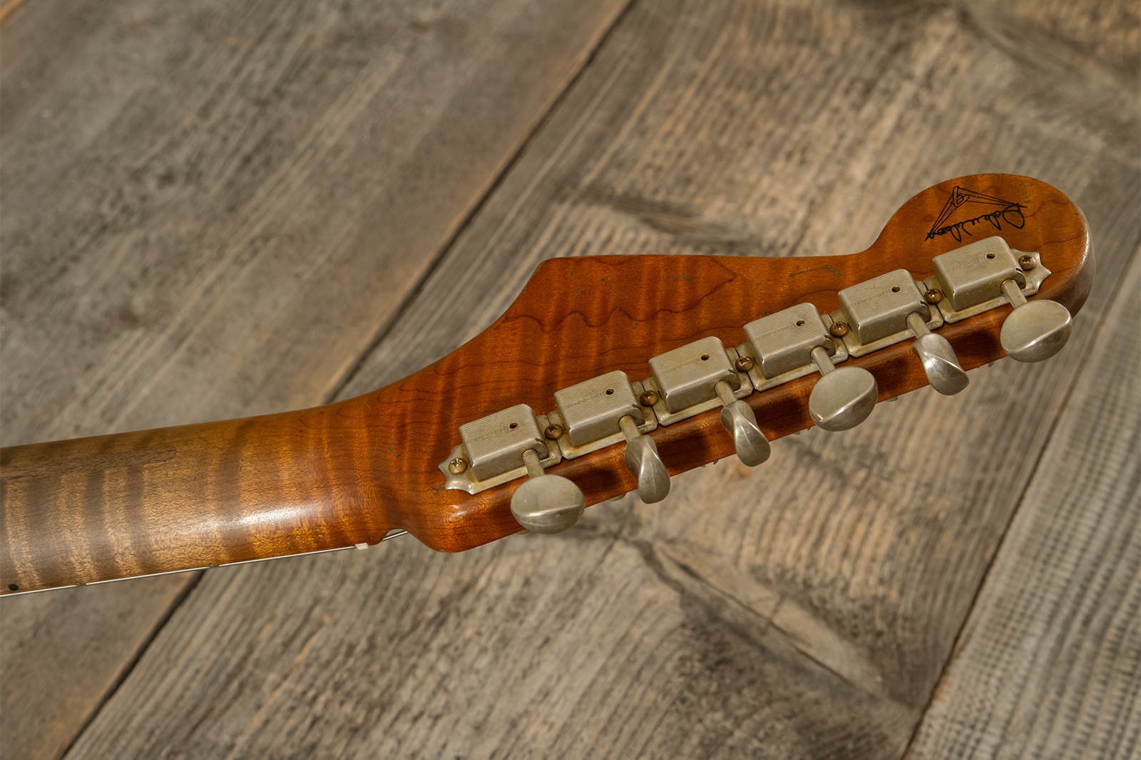 Fender Custom Shop Strat 1957 Masterbuilt D.wilson 3s Trem Mn #cz578116 - Relic Bronze - Str shape electric guitar - Variation 10
