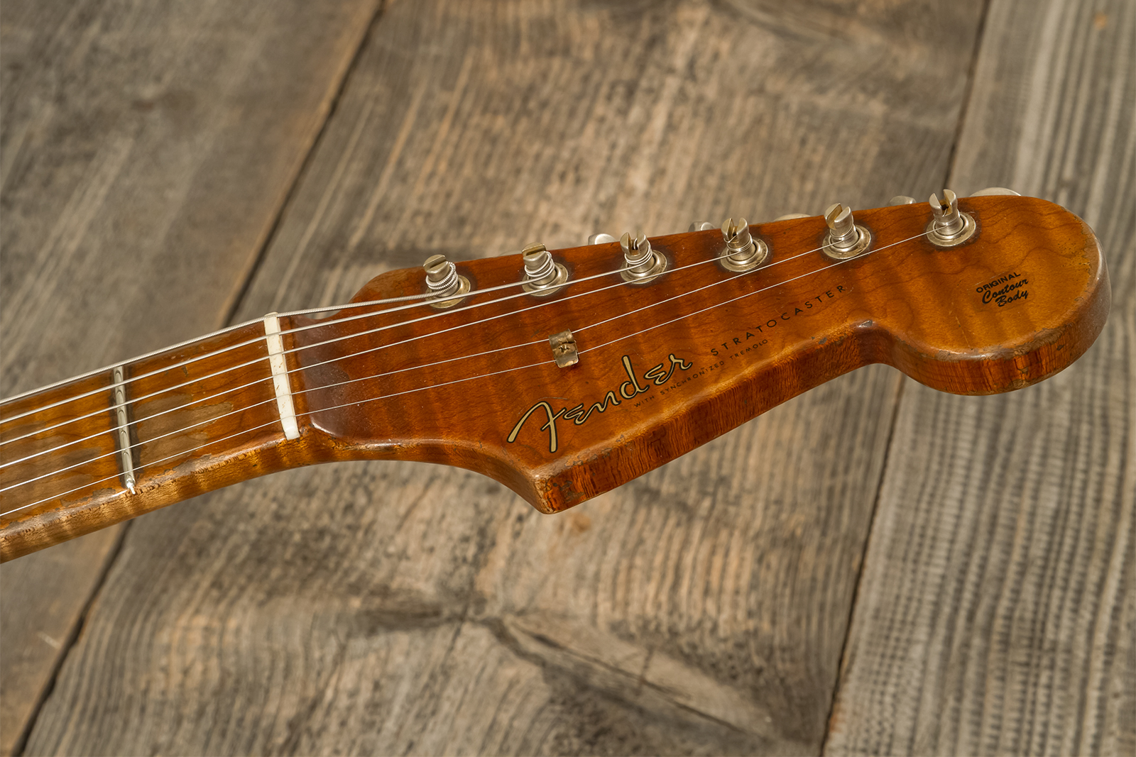 Fender Custom Shop Strat 1957 Masterbuilt D.wilson 3s Trem Mn #cz578116 - Relic Bronze - Str shape electric guitar - Variation 6