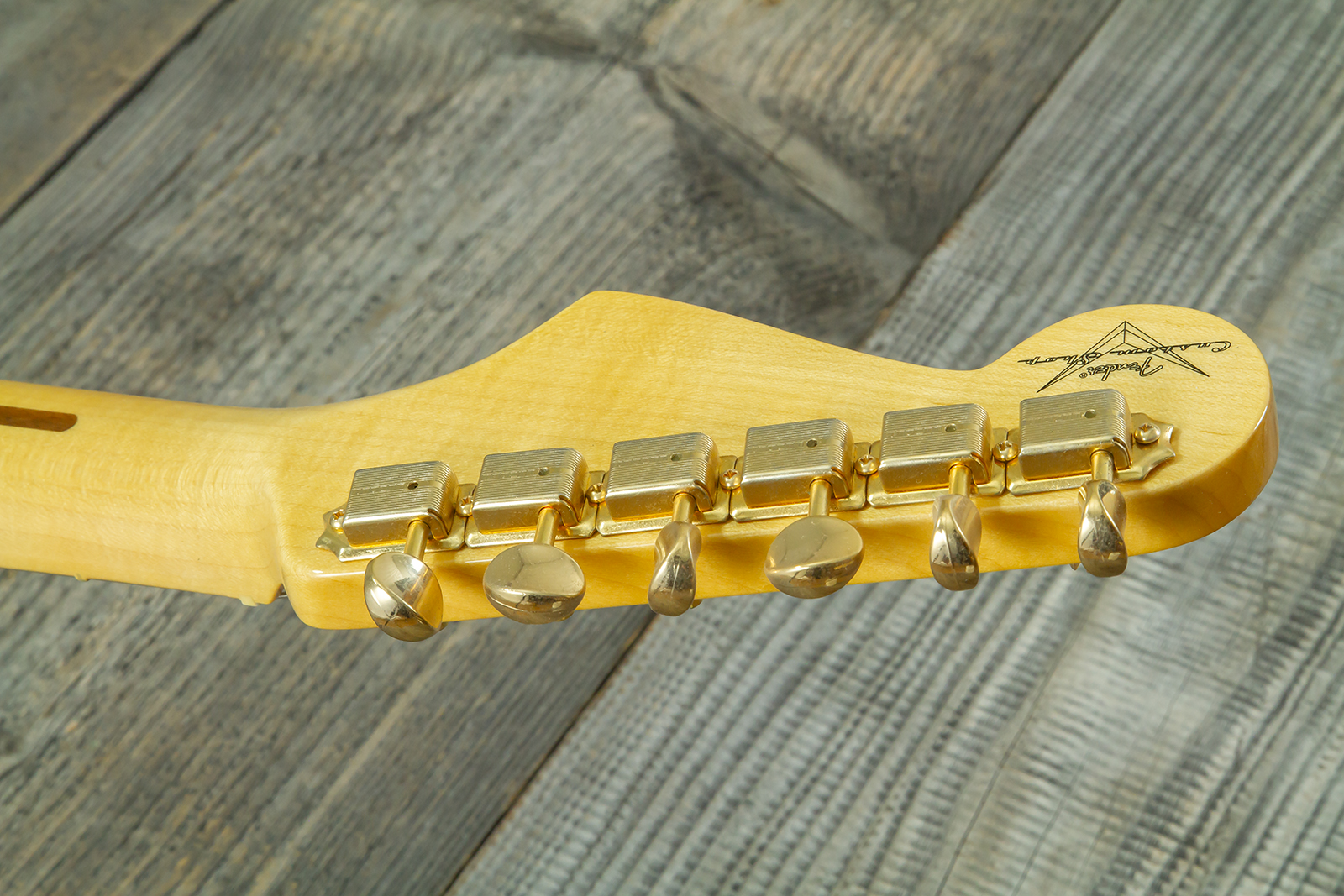 Fender Custom Shop Strat 1957 Vintage Custom 3s Trem Mn #r145062 - Time Capsule Sherwood Green Metallic - Str shape electric guitar - Variation 12
