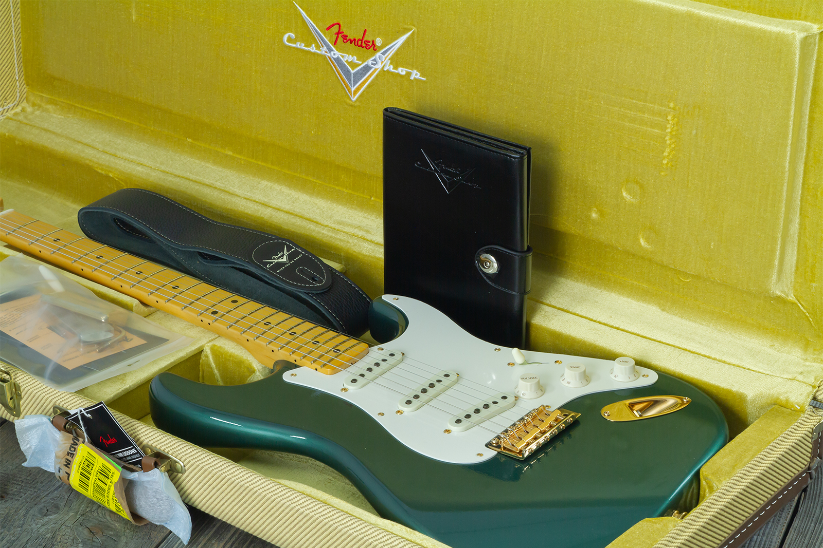 Fender Custom Shop Strat 1957 Vintage Custom 3s Trem Mn #r145062 - Time Capsule Sherwood Green Metallic - Str shape electric guitar - Variation 13
