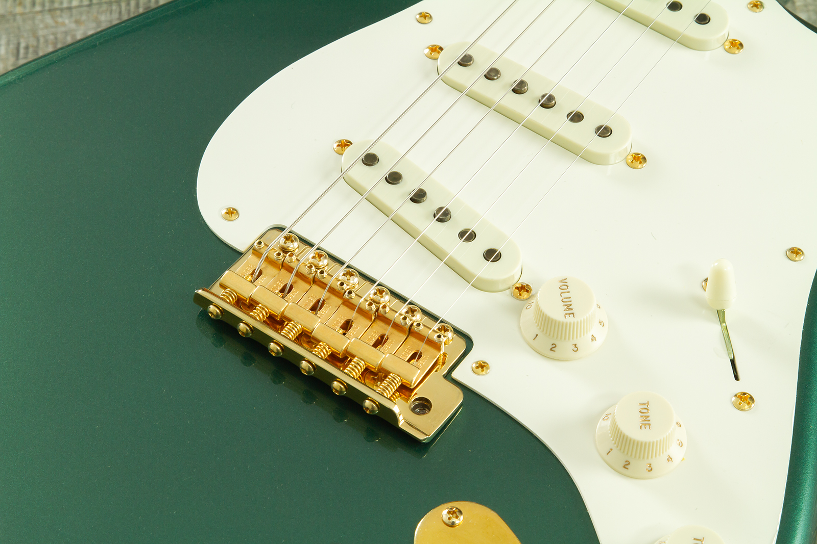 Fender Custom Shop Strat 1957 Vintage Custom 3s Trem Mn #r145062 - Time Capsule Sherwood Green Metallic - Str shape electric guitar - Variation 6
