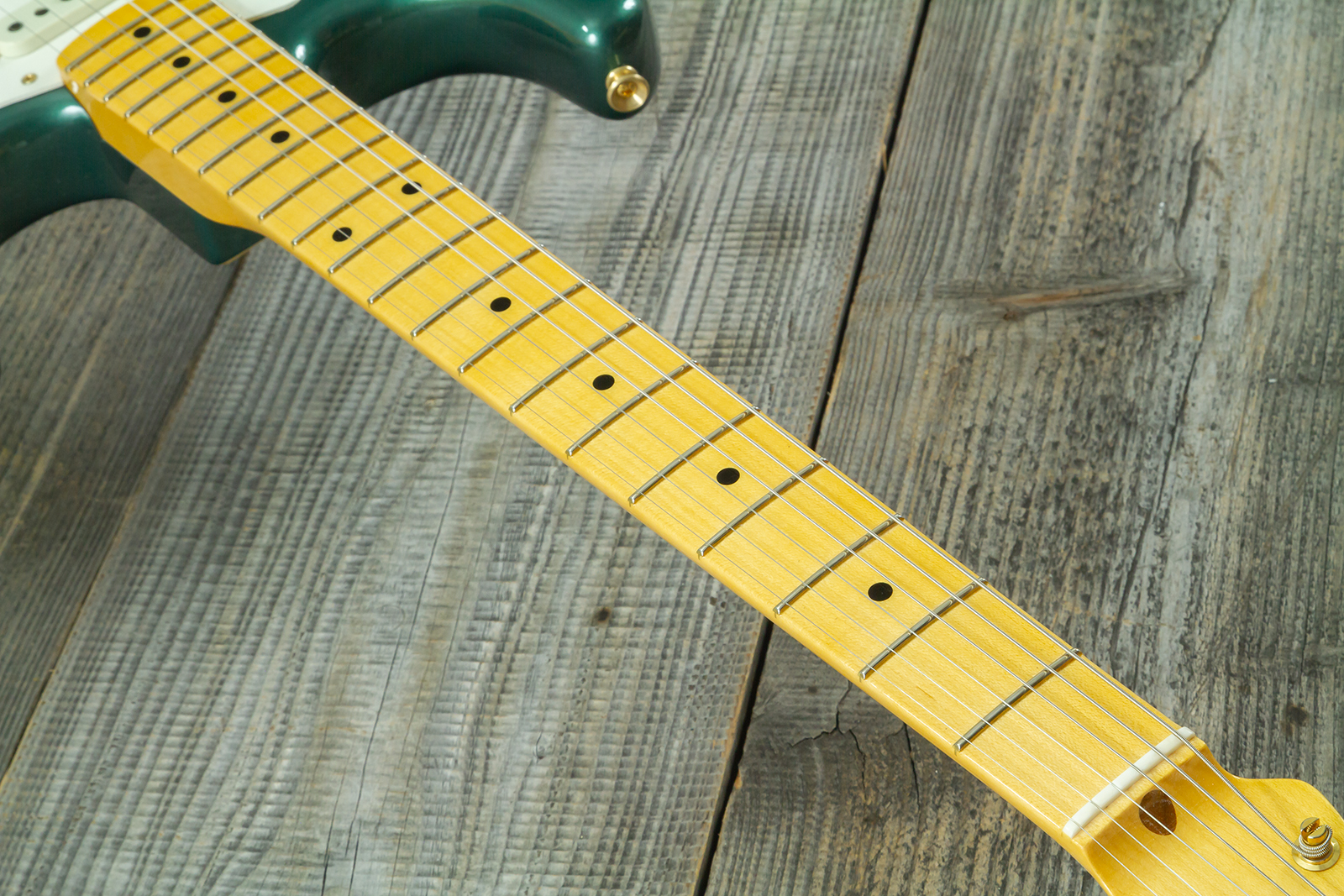 Fender Custom Shop Strat 1957 Vintage Custom 3s Trem Mn #r145062 - Time Capsule Sherwood Green Metallic - Str shape electric guitar - Variation 7