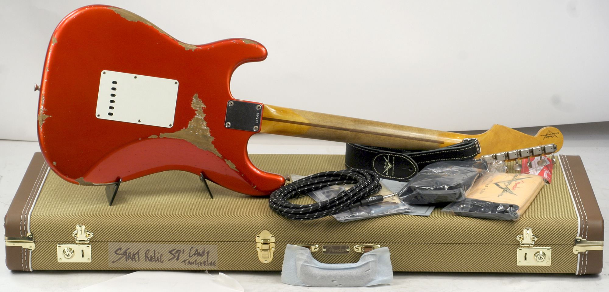 Fender Custom Shop Strat 1958 Mn R84229 - Heavy Relic, Candy Tangerine - Str shape electric guitar - Variation 1