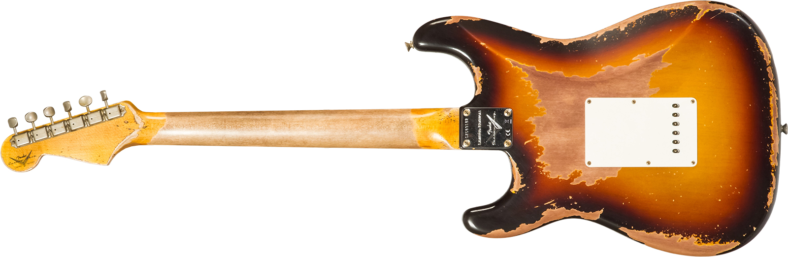 Fender Custom Shop Strat 1959 3s Trem #cz583182 - Super Heavy Relic Chocolate 3-color Sunburst - Str shape electric guitar - Variation 1