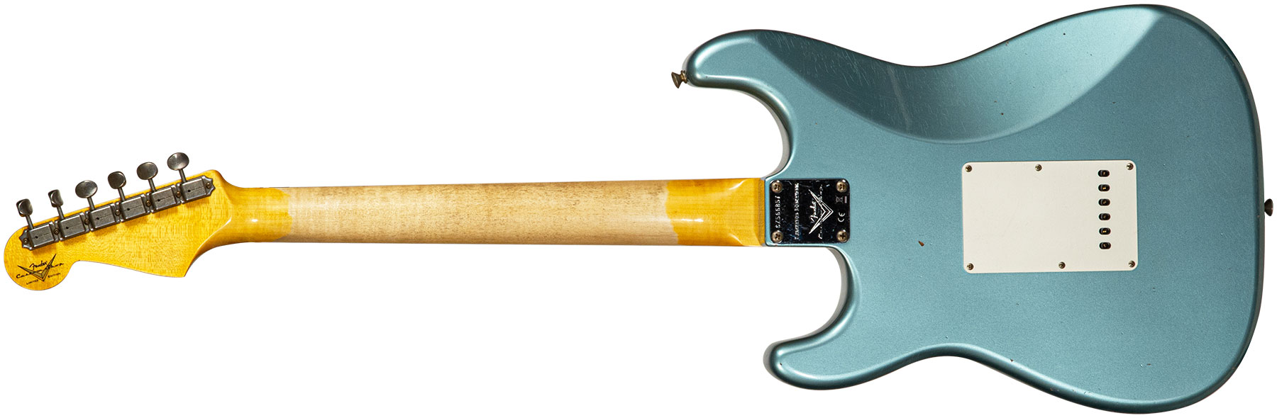 Fender Custom Shop Strat 1959 3s Trem Rw #cz566857 - Journeyman Relic Teal Green Metallic - Str shape electric guitar - Variation 1