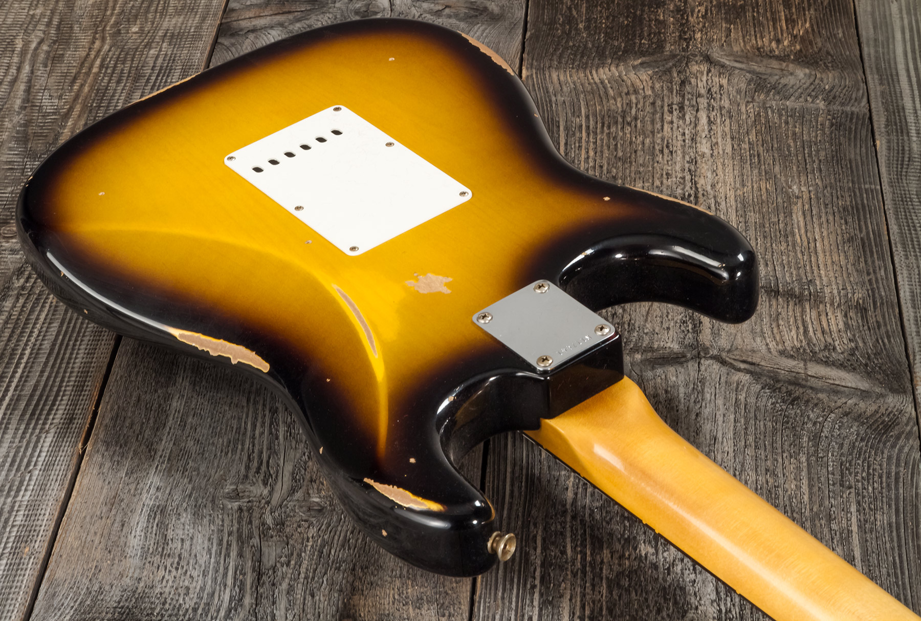 Fender Custom Shop Strat 1959 3s Trem Rw #r117661 - Relic 2-color Sunburst - Str shape electric guitar - Variation 4