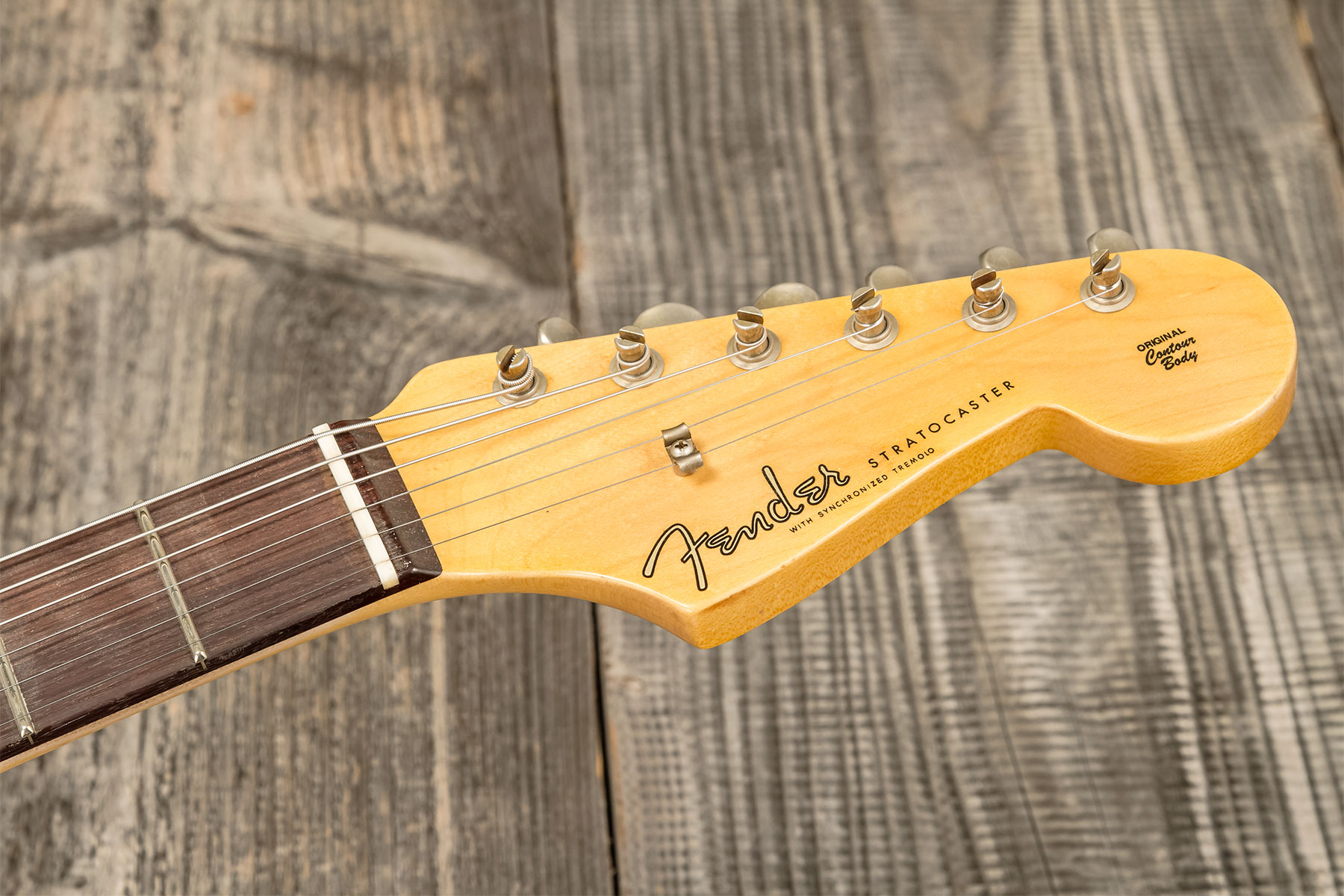 Fender Custom Shop Strat 1959 3s Trem Rw #r133800 - Relic Antique Vintage White - Str shape electric guitar - Variation 10