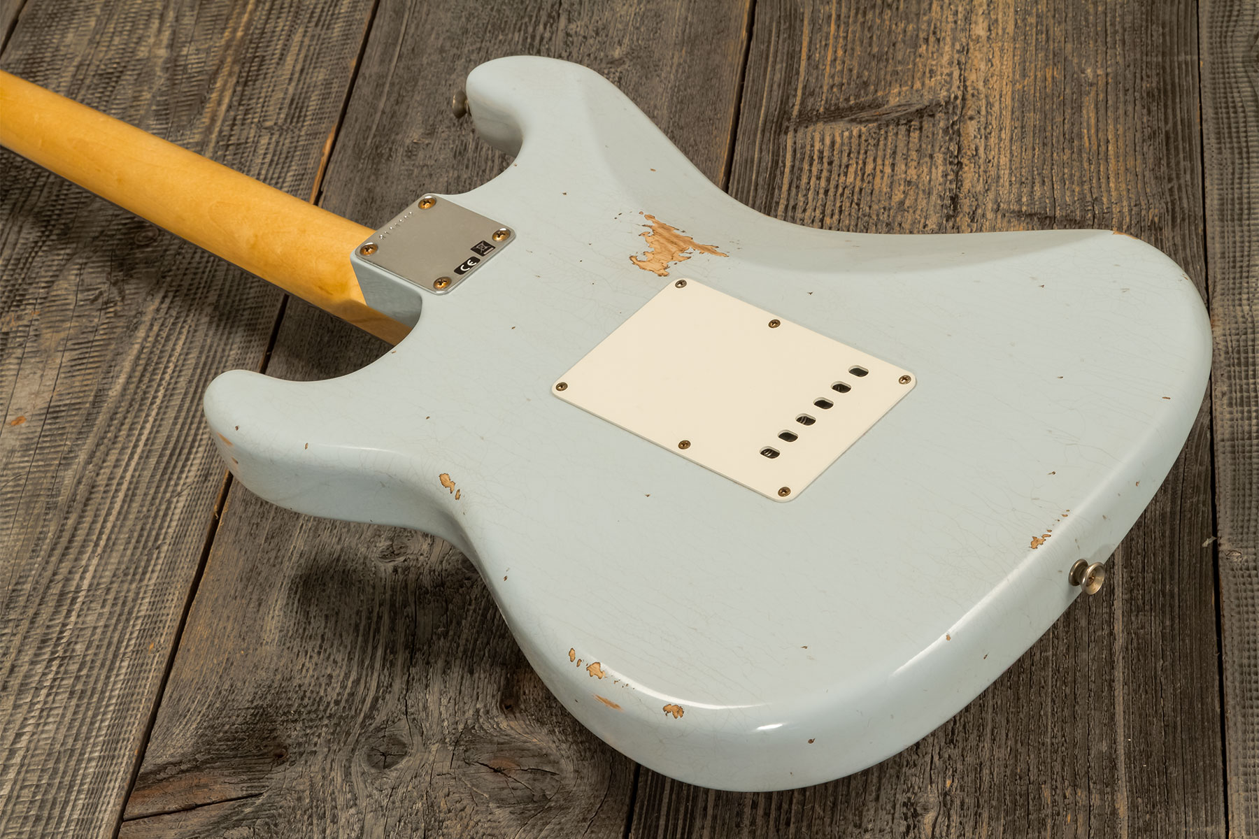 Fender Custom Shop Strat 1959 3s Trem Rw #r134302 - Relic Sonic Blue - Str shape electric guitar - Variation 5