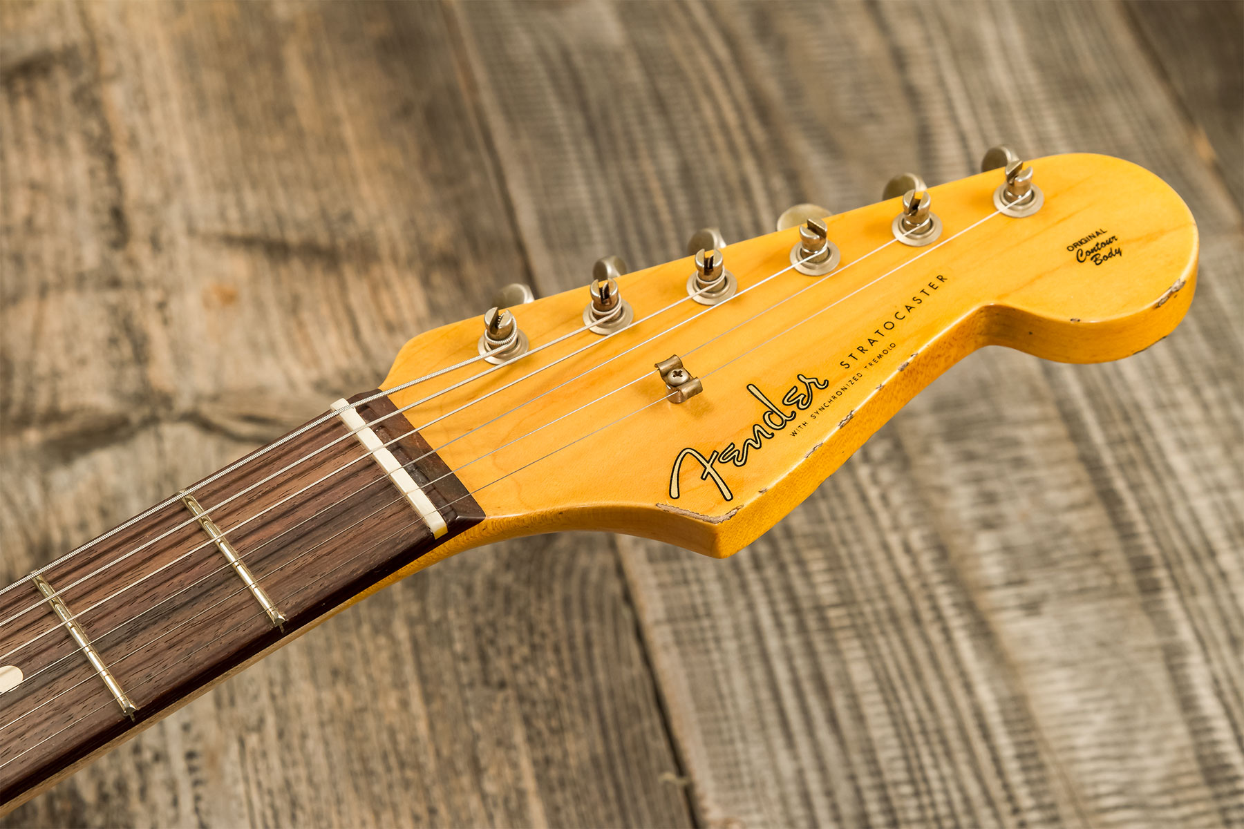 Fender Custom Shop Strat 1959 3s Trem Rw #r134762 - Relic Chocolate 3-color Sunburst - Str shape electric guitar - Variation 8