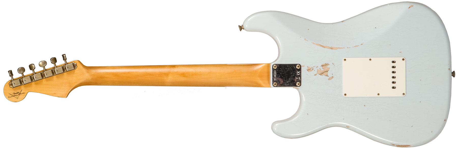 Fender Custom Shop Strat 1959 3s Trem Rw #r138342 - Relic Sonic Blue - Str shape electric guitar - Variation 1