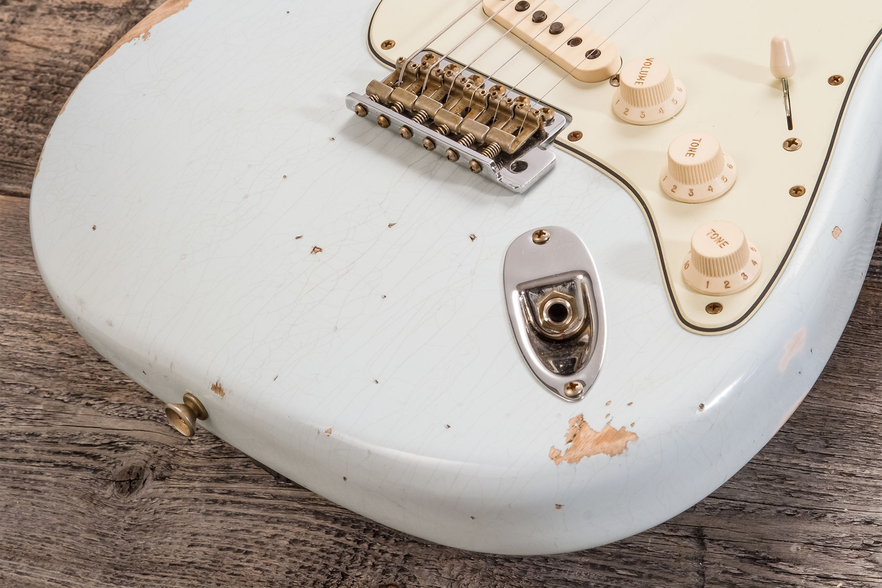Fender Custom Shop Strat 1959 3s Trem Rw #r138342 - Relic Sonic Blue - Str shape electric guitar - Variation 3
