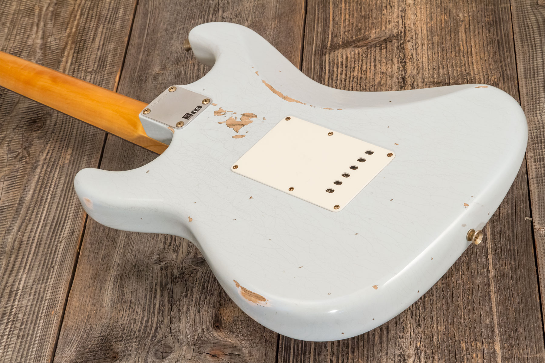 Fender Custom Shop Strat 1959 3s Trem Rw #r138342 - Relic Sonic Blue - Str shape electric guitar - Variation 4