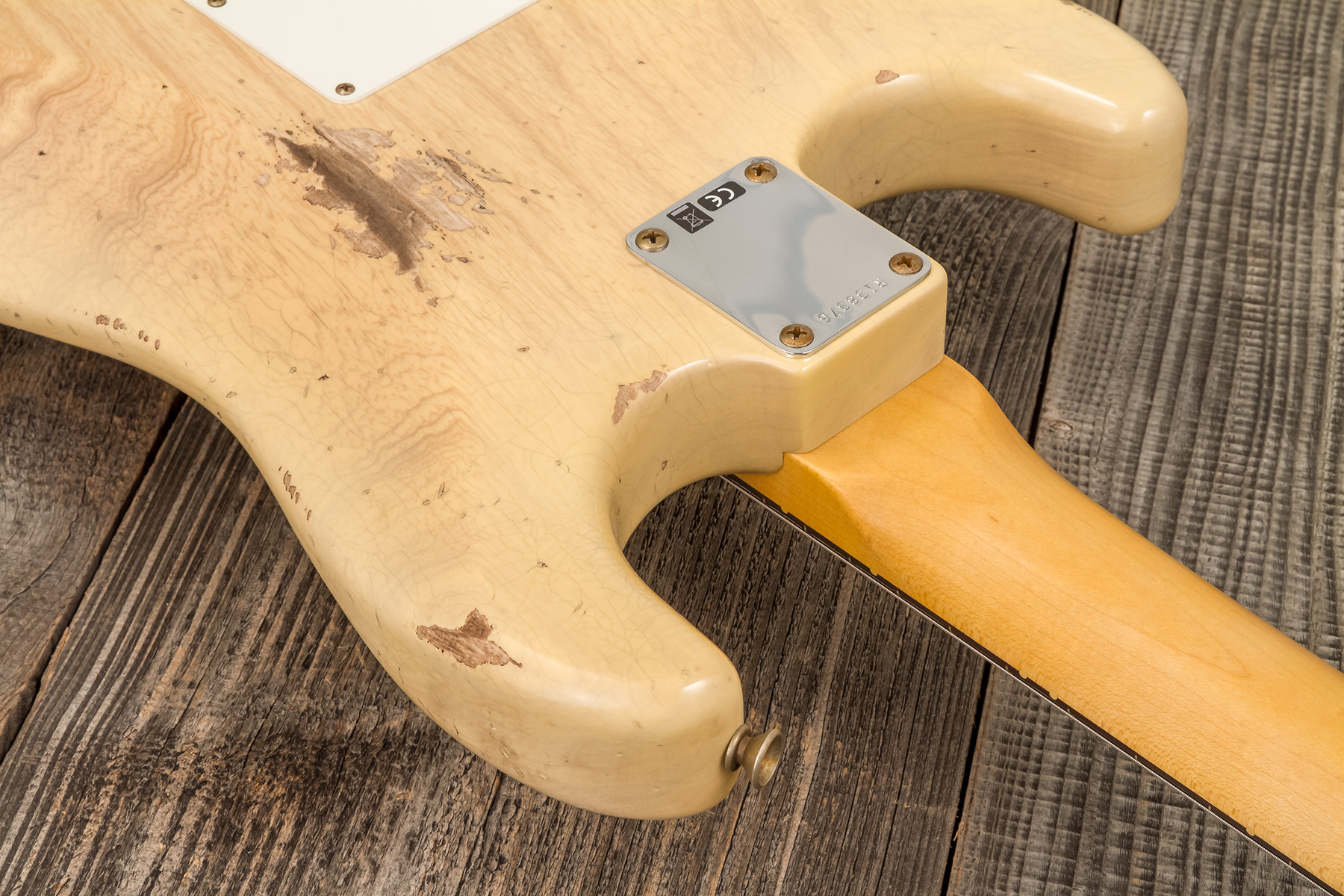 Fender Custom Shop Strat 1959 3s Trem Rw #r138376 - Relic Natural Blonde - Str shape electric guitar - Variation 6