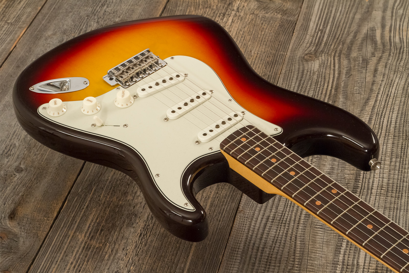 Fender Custom Shop Strat 1959 3s Trem Rw #r146037 - Time Capsule 3-color Sunburst - Str shape electric guitar - Variation 2