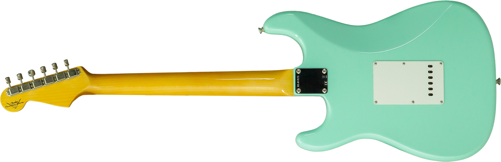 Fender Custom Shop Strat 1959 Vintage Custom 3s Trem Rw #r146975 - Time Capsule Faded Surf Green - Str shape electric guitar - Variation 1