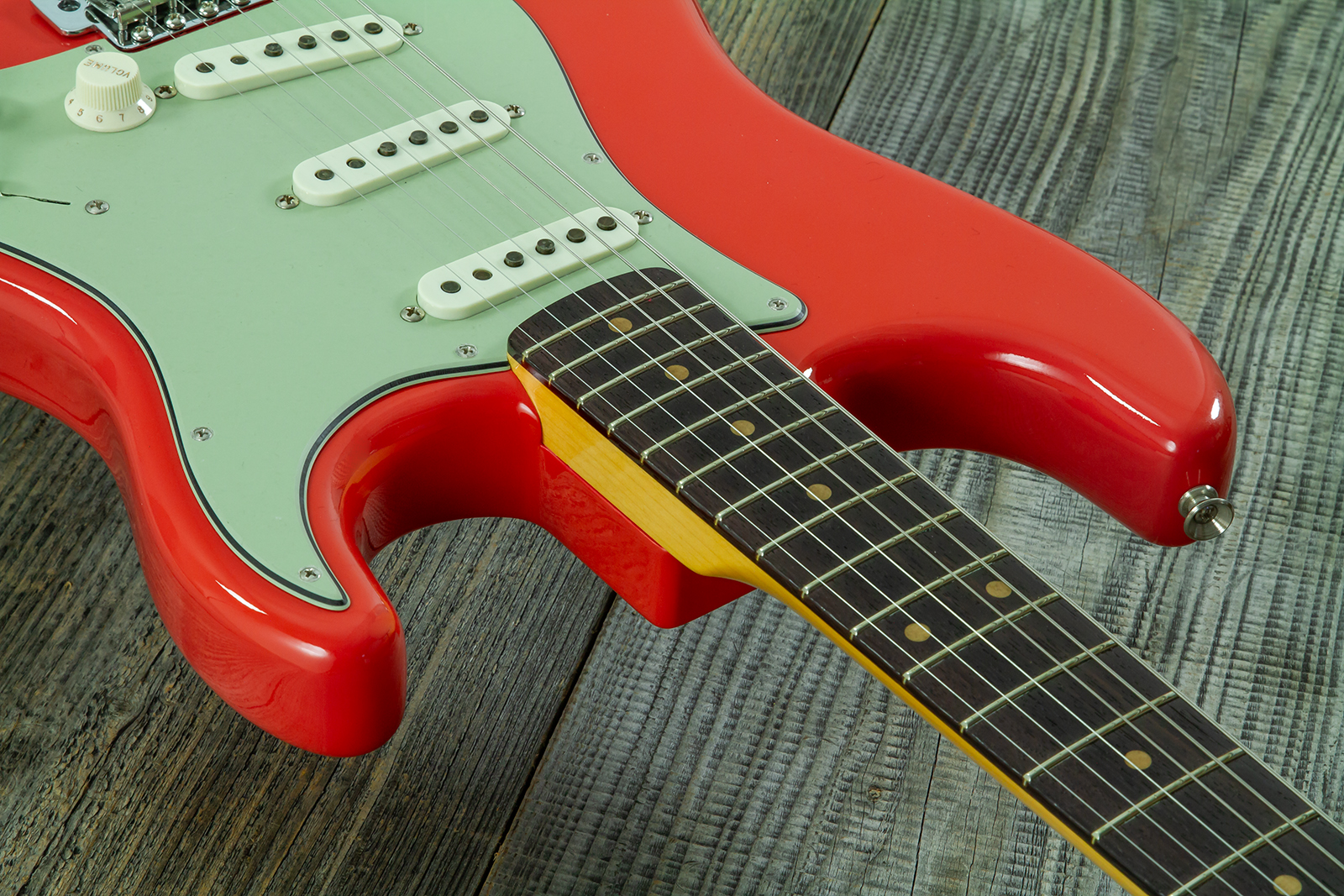 Fender Custom Shop Strat 1959 Vintage Custom 3s Trem Rw #r147785 - Time Capsule Fiesta Red - Str shape electric guitar - Variation 14