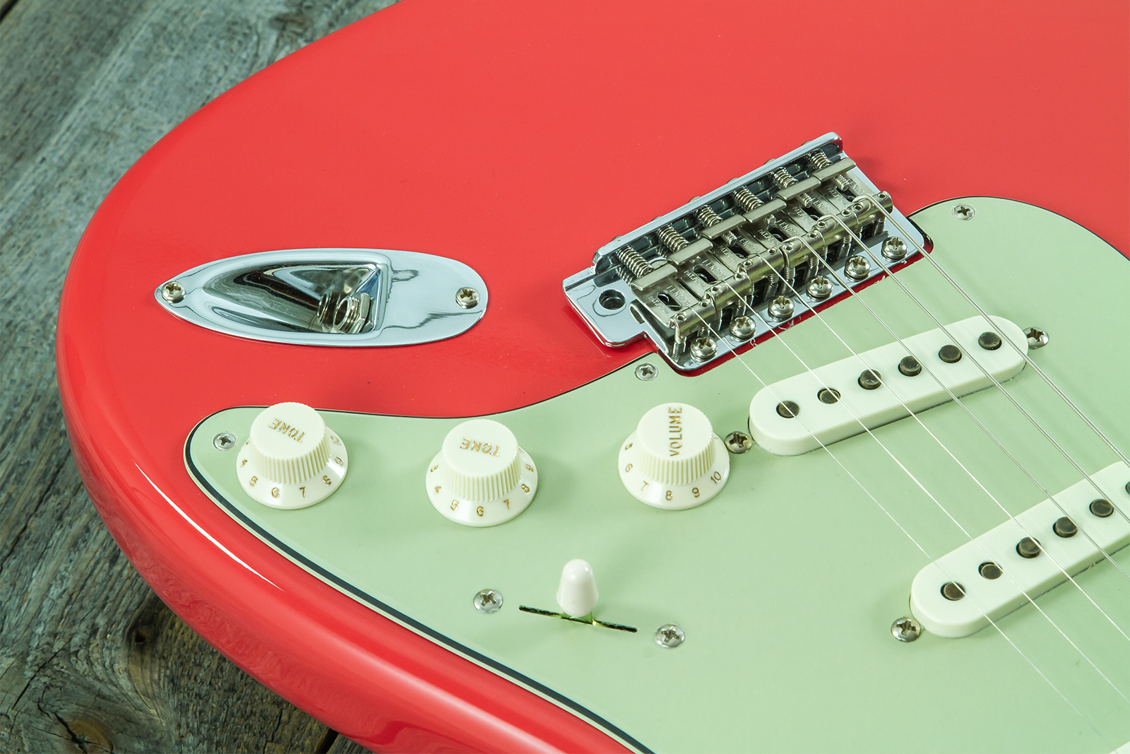 Fender Custom Shop Strat 1959 Vintage Custom 3s Trem Rw #r148219 - Time Capsule Fiesta Red - Str shape electric guitar - Variation 7