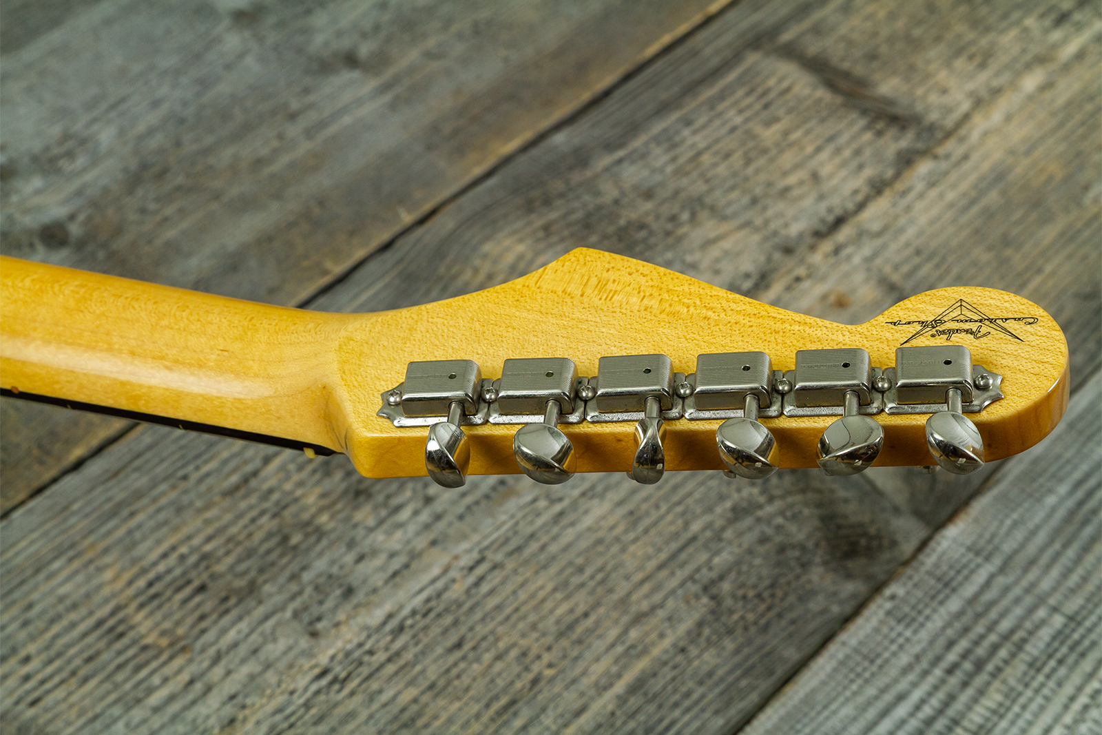 Fender Custom Shop Strat 1959 Vintage Custom 3s Trem Rw #r148541 - Time Capsule Sherwood Green Metallic - Str shape electric guitar - Variation 11