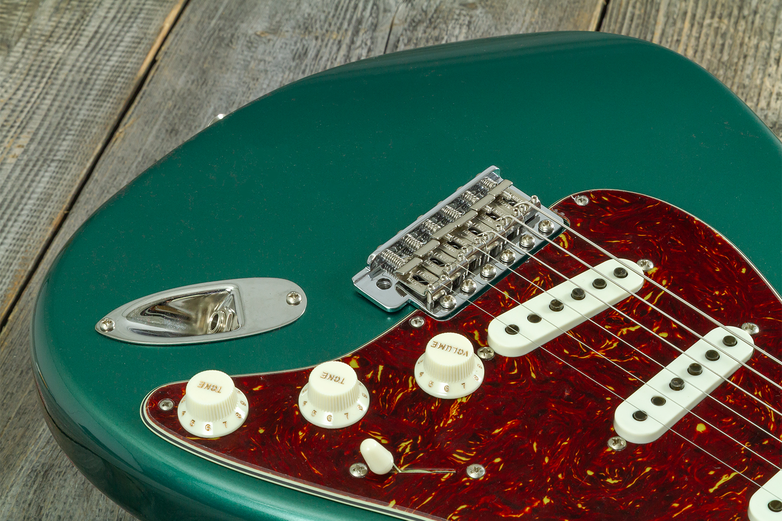 Fender Custom Shop Strat 1959 Vintage Custom 3s Trem Rw #r148541 - Time Capsule Sherwood Green Metallic - Str shape electric guitar - Variation 4