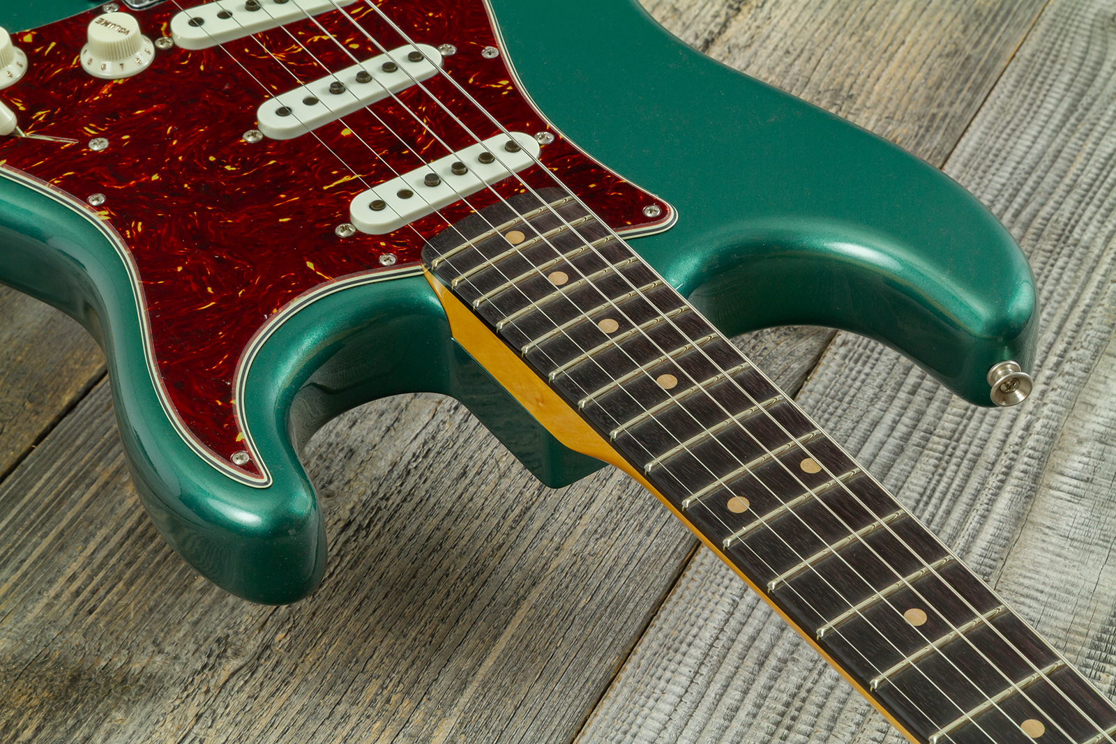 Fender Custom Shop Strat 1959 Vintage Custom 3s Trem Rw #r148541 - Time Capsule Sherwood Green Metallic - Str shape electric guitar - Variation 5