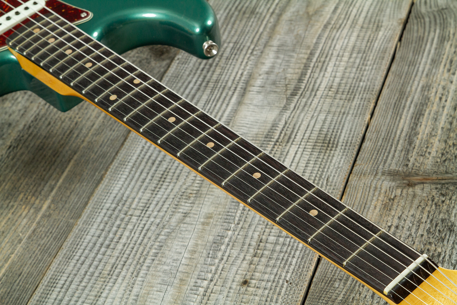 Fender Custom Shop Strat 1959 Vintage Custom 3s Trem Rw #r148541 - Time Capsule Sherwood Green Metallic - Str shape electric guitar - Variation 6