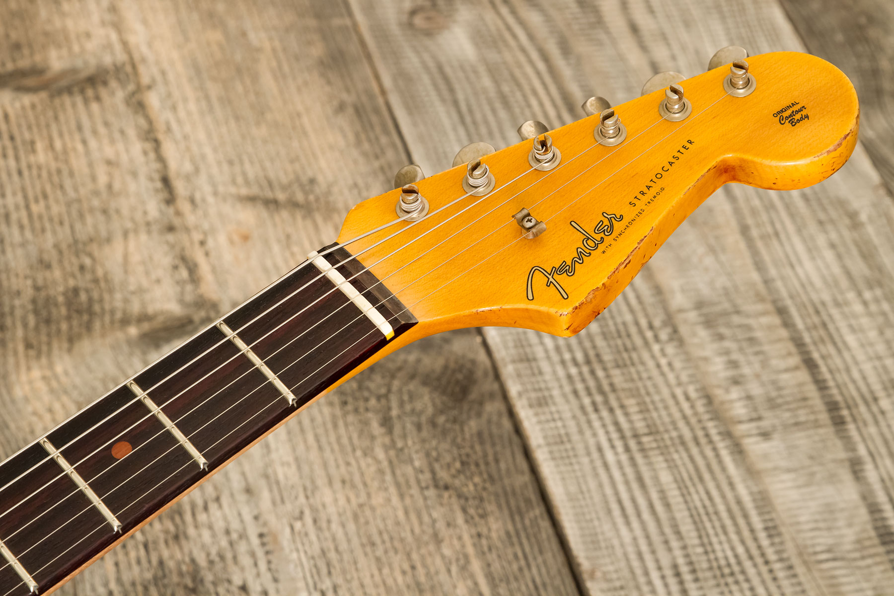 Fender Custom Shop Strat 1960 3s Trem Rw #cz578789 - Heavy Relic 3-color Sunburst - Str shape electric guitar - Variation 11