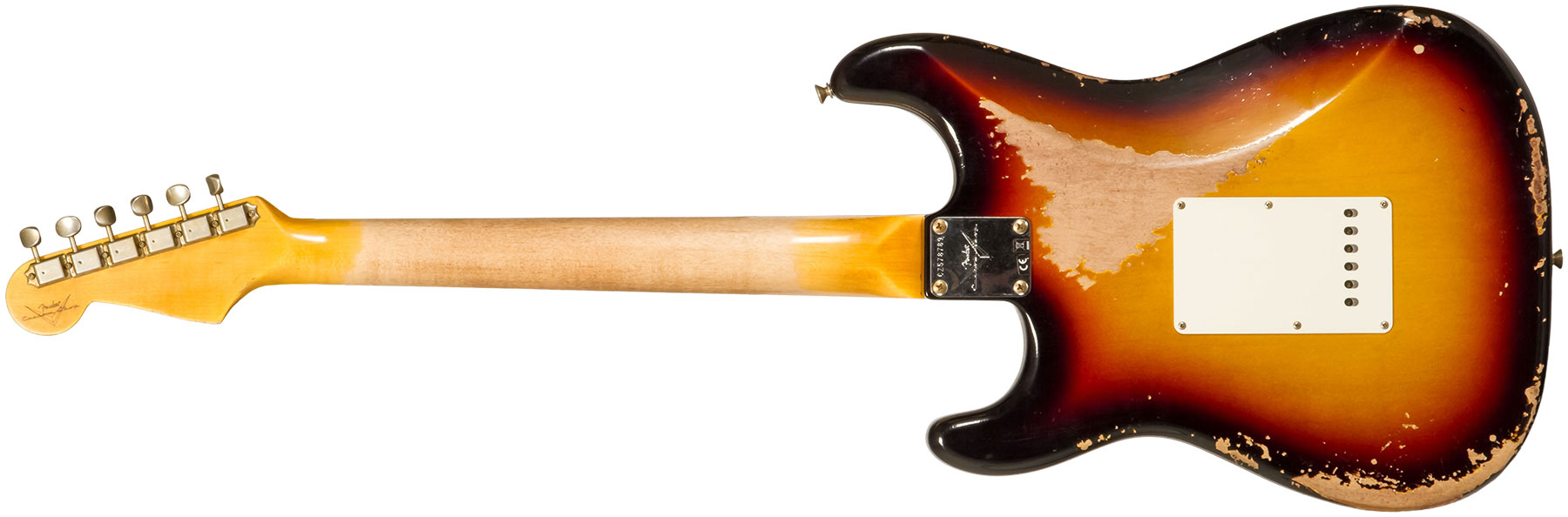 Fender Custom Shop Strat 1960 3s Trem Rw #cz578789 - Heavy Relic 3-color Sunburst - Str shape electric guitar - Variation 1