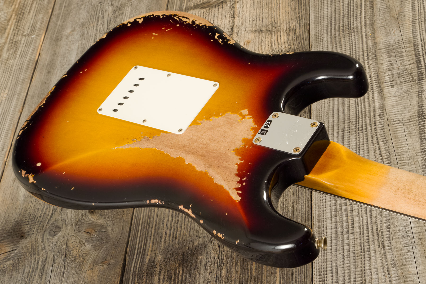 Fender Custom Shop Strat 1960 3s Trem Rw #cz578789 - Heavy Relic 3-color Sunburst - Str shape electric guitar - Variation 7