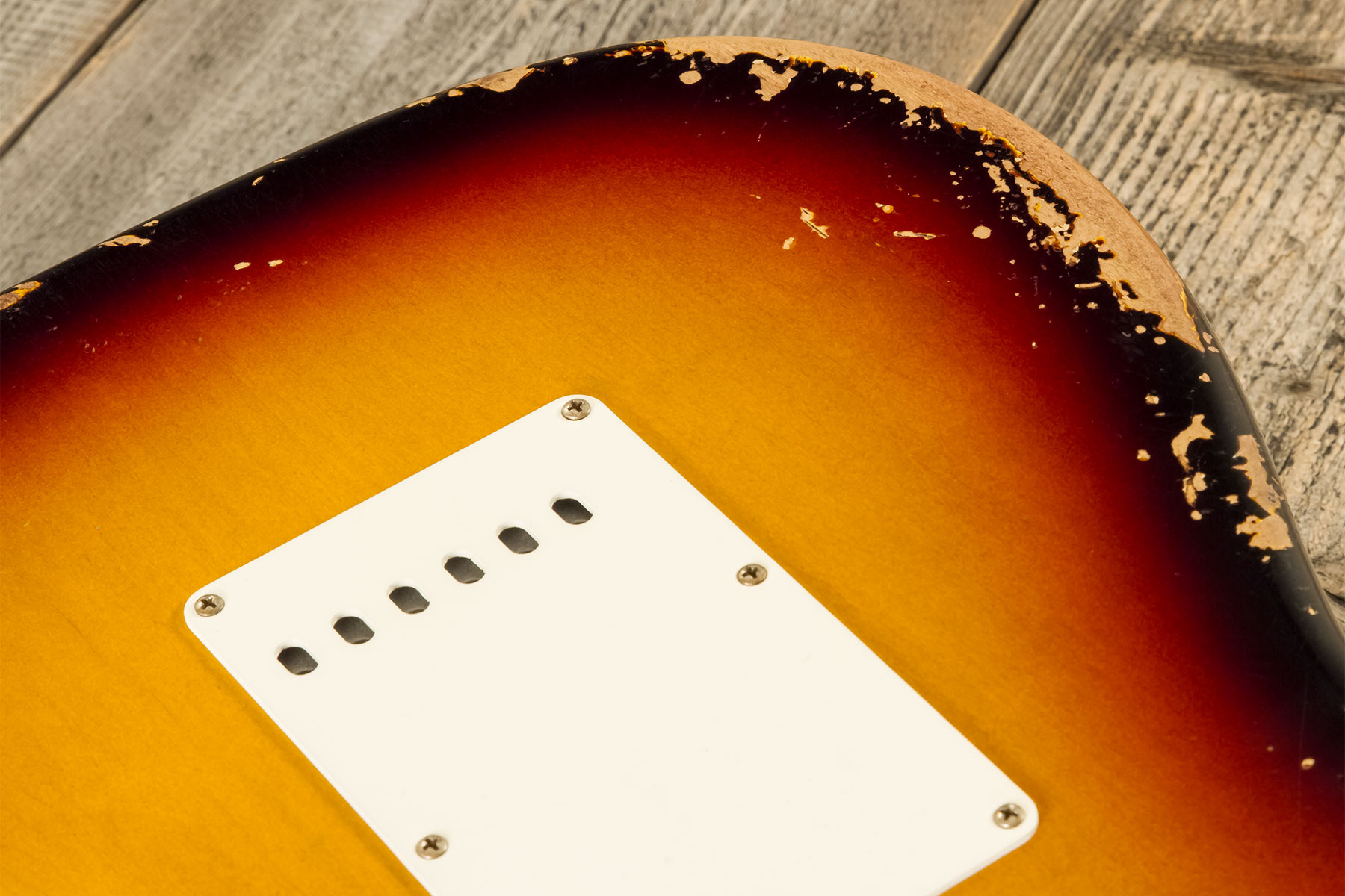 Fender Custom Shop Strat 1960 3s Trem Rw #cz578789 - Heavy Relic 3-color Sunburst - Str shape electric guitar - Variation 8