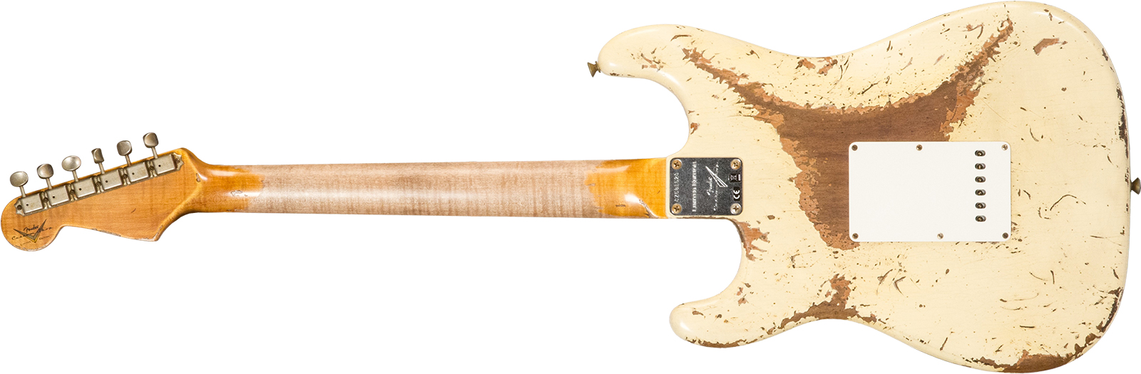 Fender Custom Shop Strat 1960 Dual Mag Ii Rw #cz563967 - Super Heavy Relic Vintage White - Str shape electric guitar - Variation 1