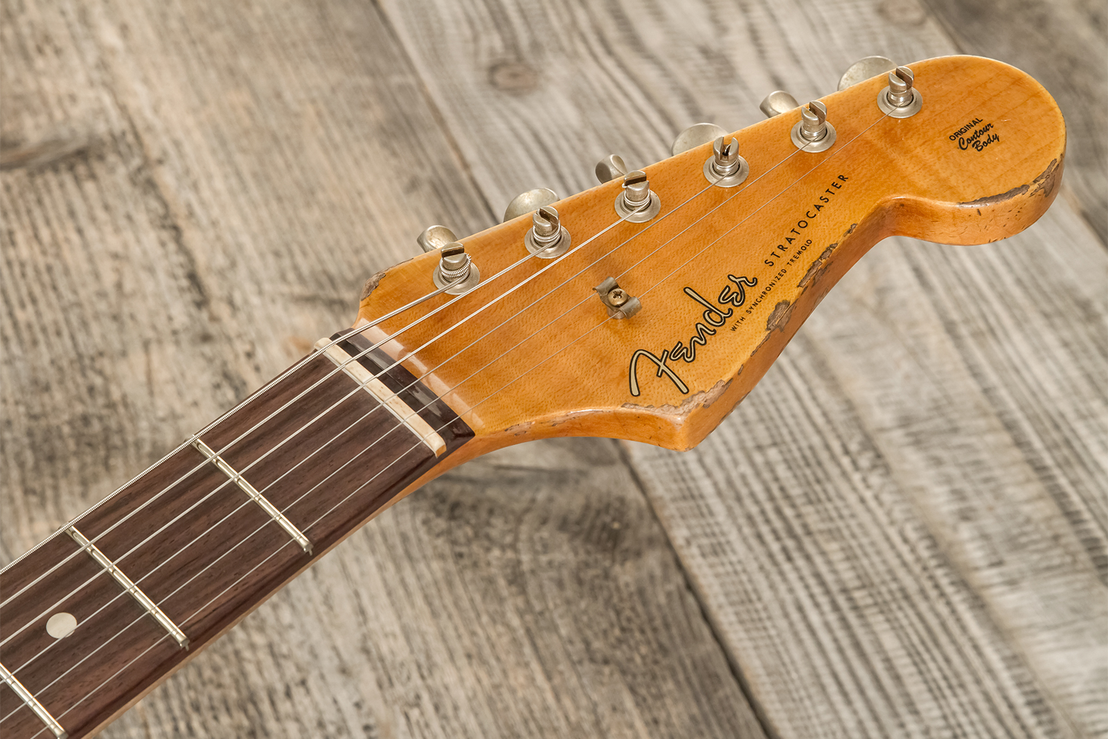 Fender Custom Shop Strat 1960 Dual Mag Ii Rw #cz563967 - Super Heavy Relic Vintage White - Str shape electric guitar - Variation 7
