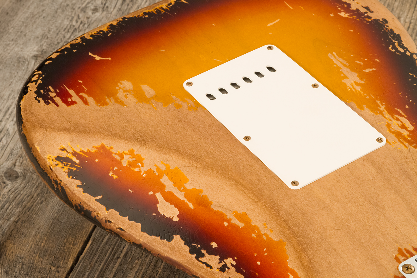 Fender Custom Shop Strat 1960 Roasted 3s Trem Rw #cz583123 - Super Heavy Relic 3-color Sunburst - Str shape electric guitar - Variation 9